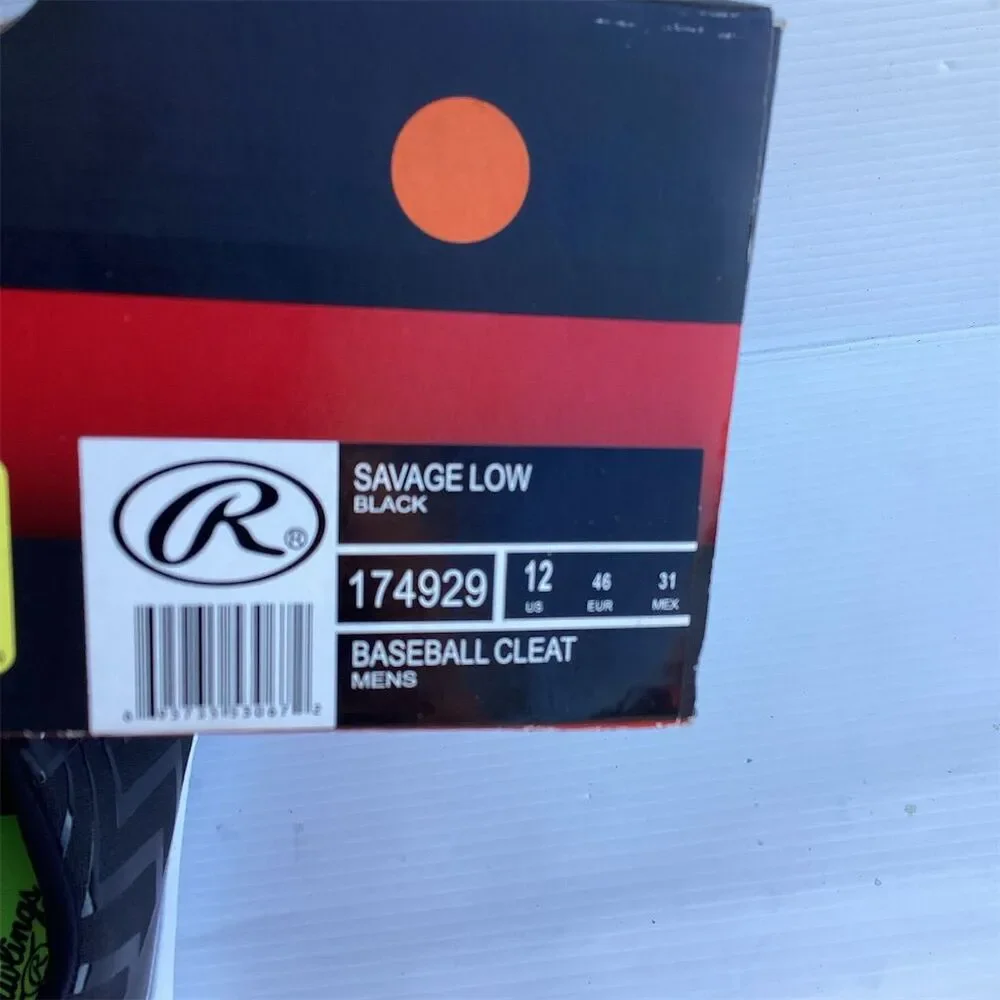 Rawlings Savage Men's Baseball Cleats Black Size 12‎